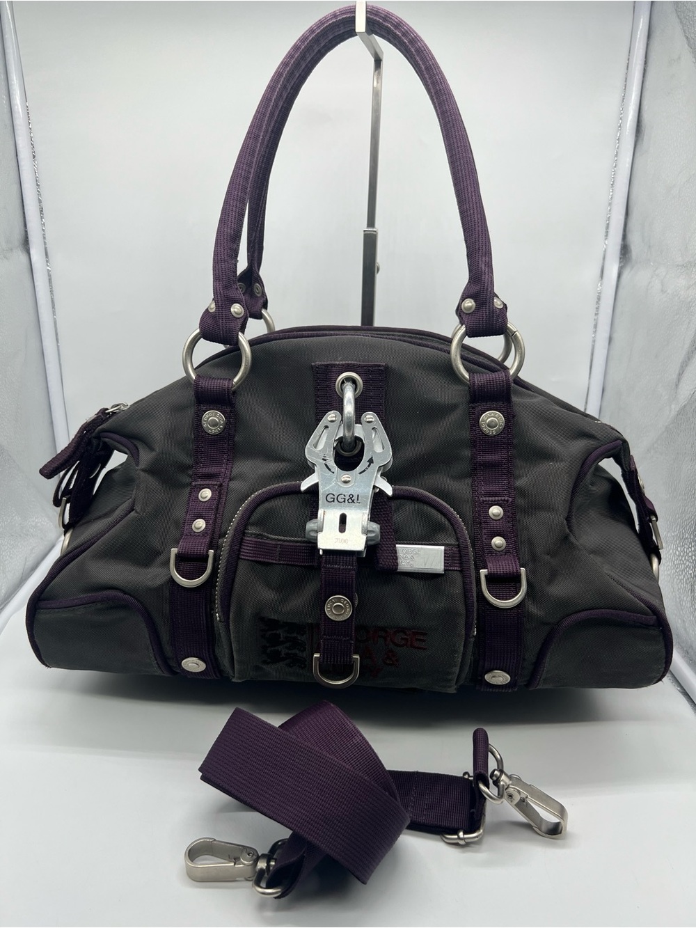 GEORGE GINE & LUCY Y2K Cortina Deluxe Sweet Tart Rugged Polyester Steel Lock Bag